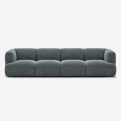 Petra 4-seater fabric sofa in 2738 Sea 7F63, teal grey chenille