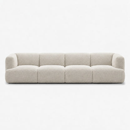 Petra 4-seater fabric sofa in A3609 Whisper White 7F41, off-white chenille