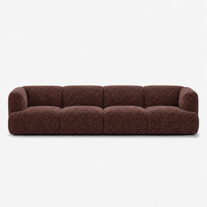 Petra 4-seater fabric sofa in A3756 Tawny Port 7F51, burgundy boucle