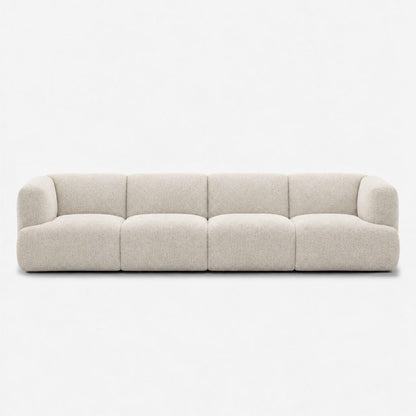 Petra 4-seater fabric sofa in Antwerp Cream 80C1, cream boucle