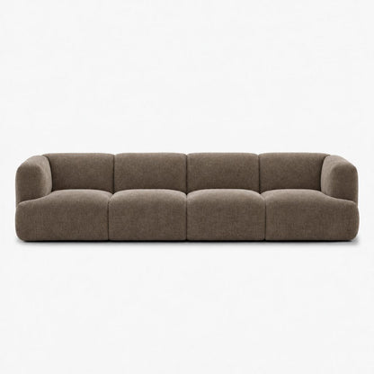 Petra 4-seater fabric sofa in Azures Desert 6L87, taupe chenille