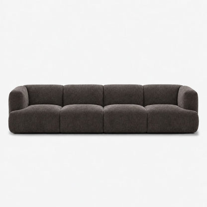 Petra 4-seater fabric sofa in Azures Nickle 6L8B, charcoal grey chenille