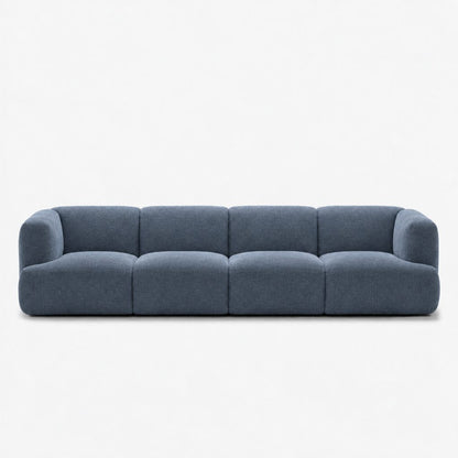Petra 4-seater fabric sofa in Cheers Ocean Blue 7A05, dusty blue chenille