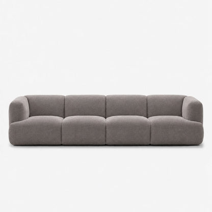 Petra 4-seater fabric sofa in Cheers Paloma 7A01, light grey chenille