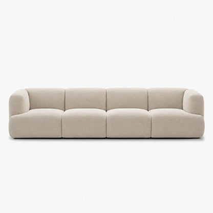 Petra 4-seater fabric sofa in Danny A Shell 6EQ2, off-white chenille