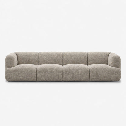 Petra 4-seater fabric sofa in Field Herb 8213, sage grey linen
