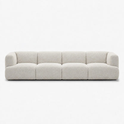 Petra 4-seater fabric sofa in Field Shell 8211, off-white linen
