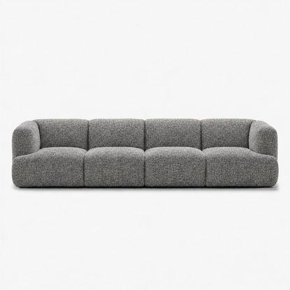 Petra 4-seater fabric sofa in Field Slate 8212, slate grey linen