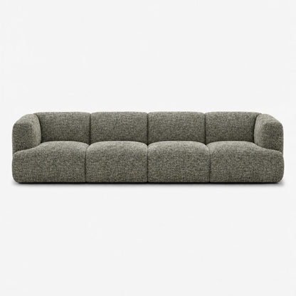Petra 4-seater fabric sofa in Field Turtle 821A, moss green linen