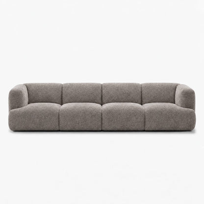 Petra 4-seater fabric sofa in Judy Nickle 7A7D, grey chenille
