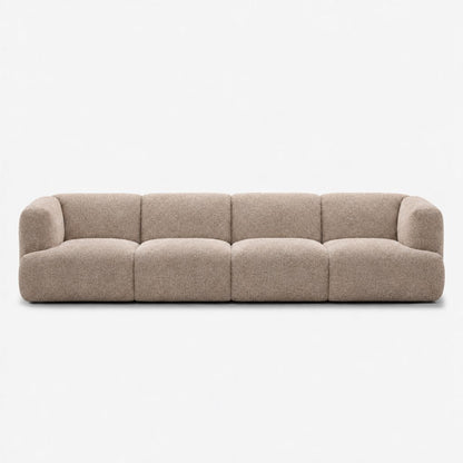 Petra 4-seater fabric sofa in Judy Shell 7A73, light beige chenille