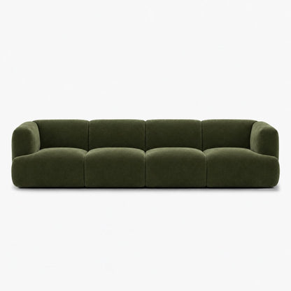 Petra 4-seater fabric sofa in Meg Emerald 6D6K, olive green velvet