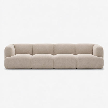 Petra 4-seater fabric sofa in Top Shell 81G1, off-white chenille