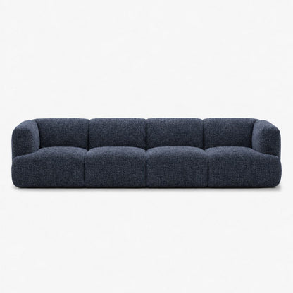 Petra 4-seater fabric sofa in Wandy Indigo 8081, navy blue chenille