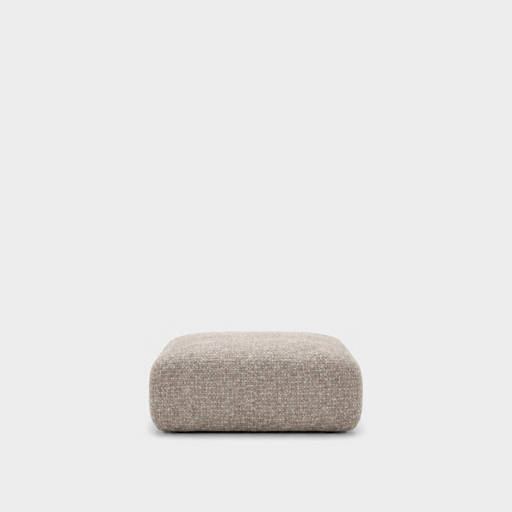 Petra footstool ottoman in 2738 Beige 7F61, beige chenille