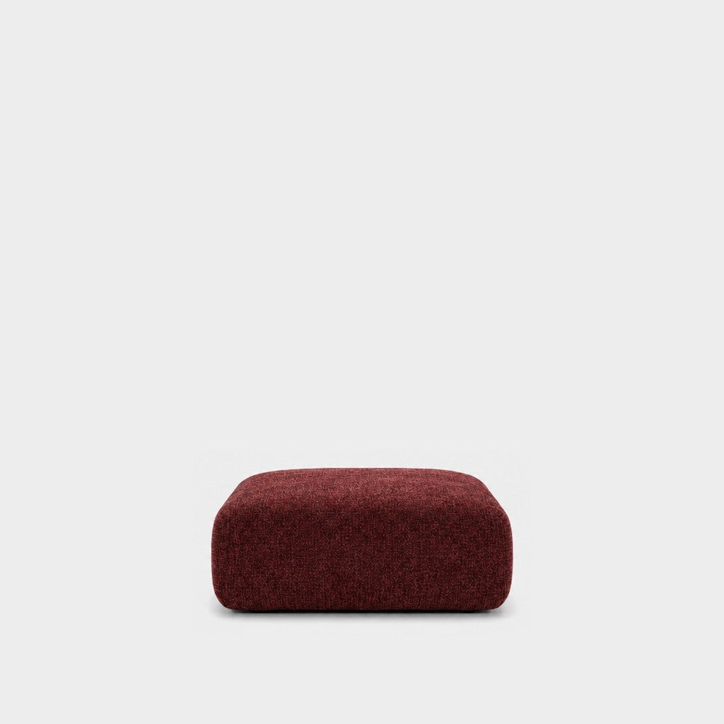 Petra footstool ottoman in 2738 Wine 7F62, wine red chenille