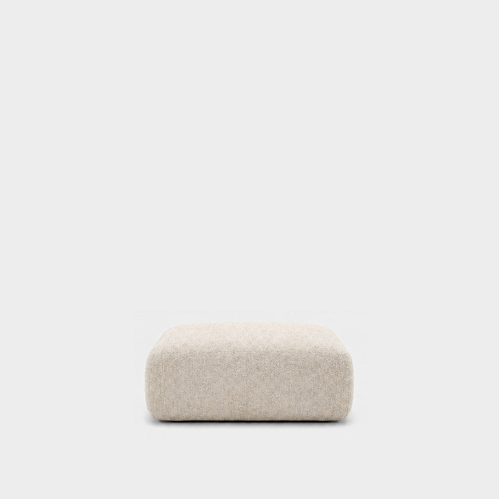 Petra footstool ottoman in Antwerp Cream 80C1, cream boucle
