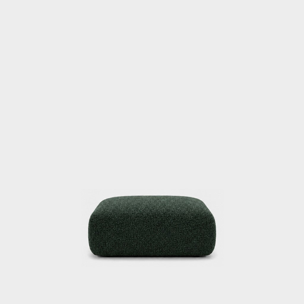 Petra footstool ottoman in Antwerp Forest Green 80C8, forest green boucle