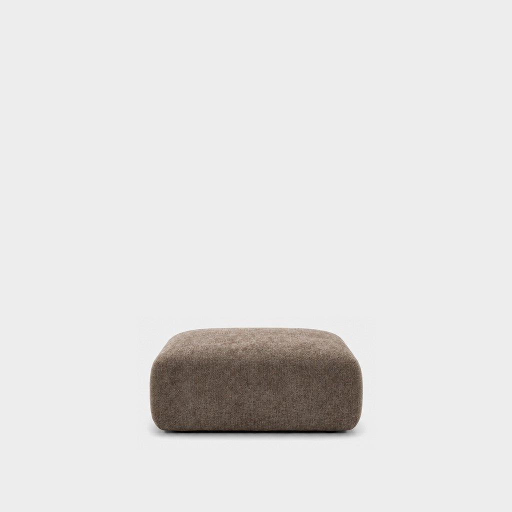 Petra footstool ottoman in Azures Desert 6L87, taupe chenille
