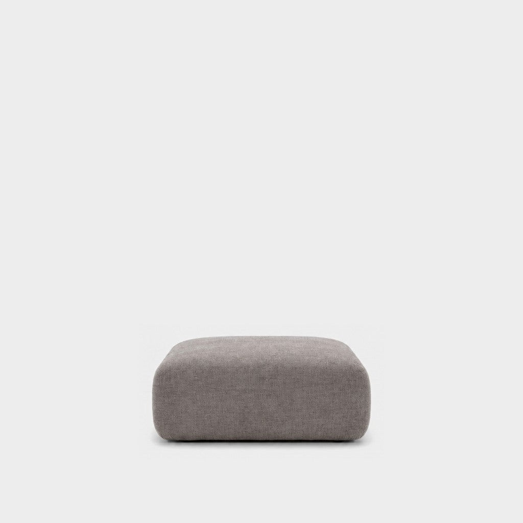 Petra footstool ottoman in Cheers Paloma 7A01, light grey chenille