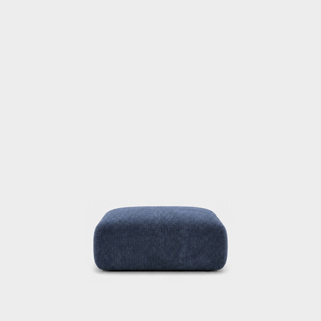 Petra footstool ottoman in Danny A Ocean Blue 6EQ6, navy blue chenille