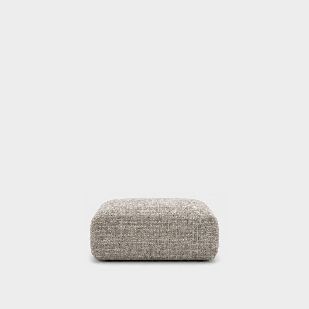 Petra footstool ottoman in Field Herb 8213, sage grey linen