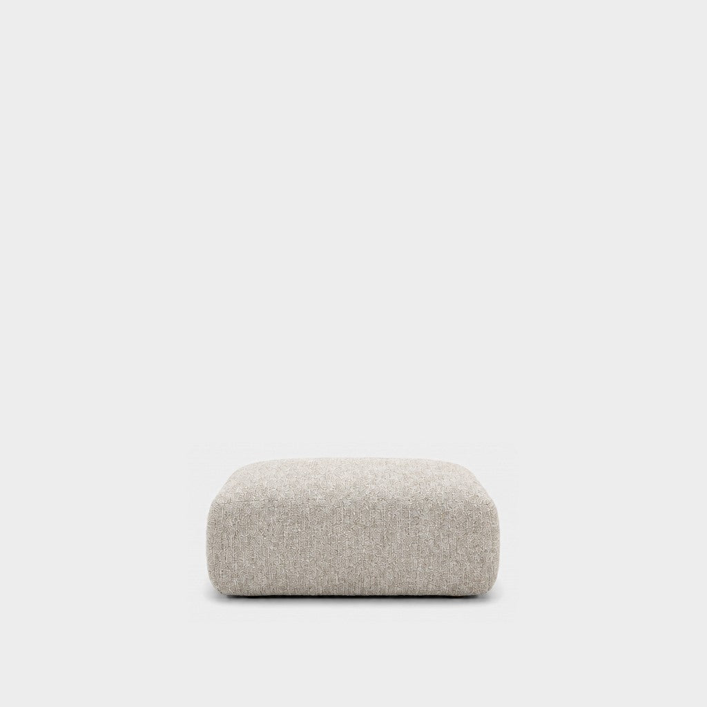 Petra footstool ottoman in Leigh Natural 81K1, off-white boucle