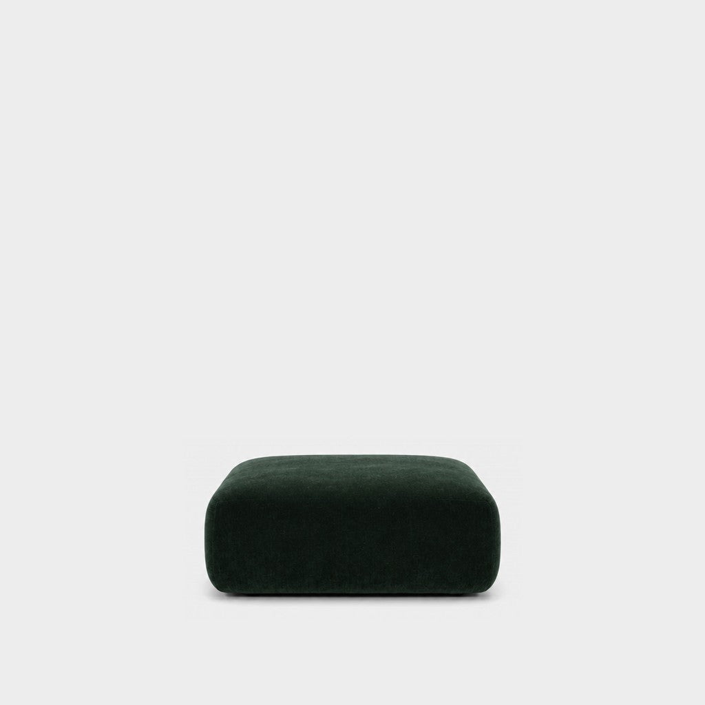 Petra footstool ottoman in Meg Forest Green 6D6W, forest green velvet