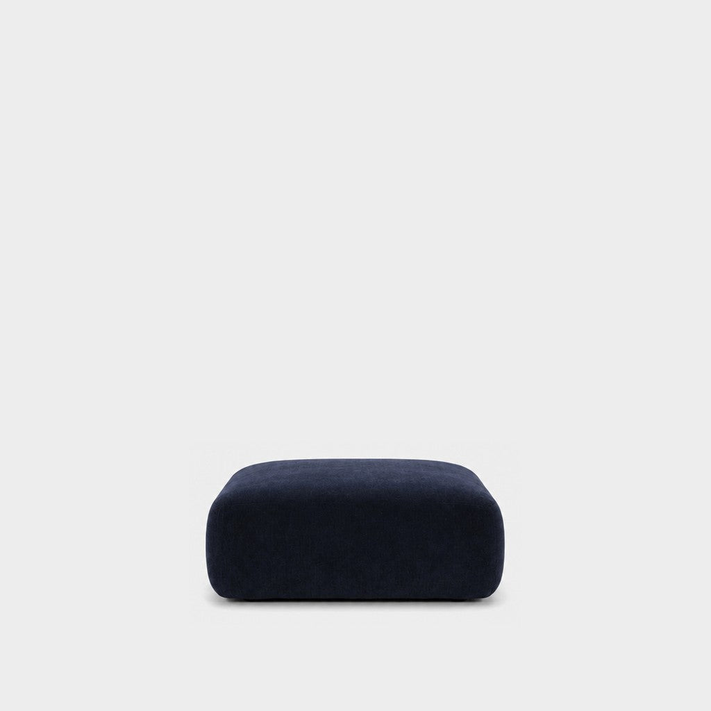 Petra footstool ottoman in Meg Indigo 6D65, midnight blue velvet