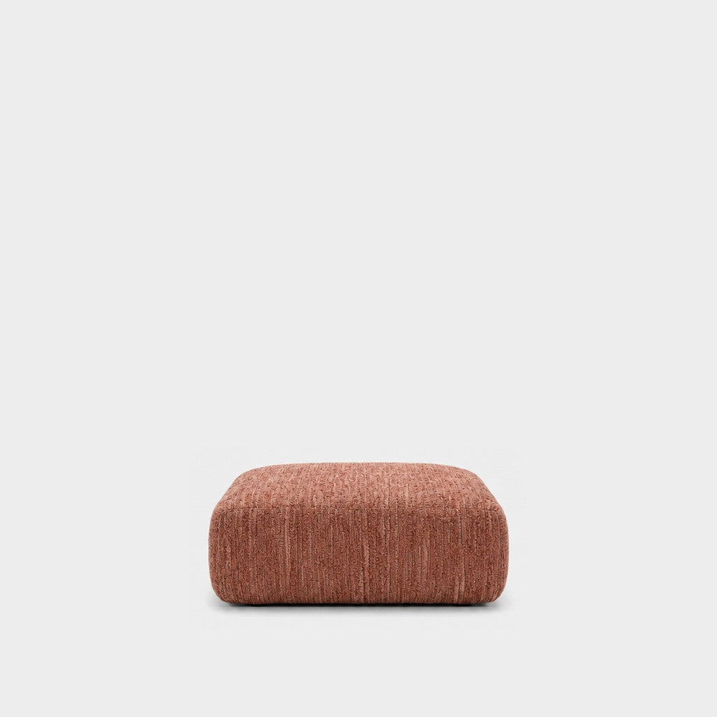 Petra footstool ottoman in Petra Rosey 8061, dusty rose pink chenille