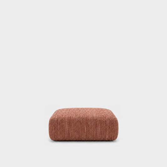 Petra footstool ottoman in Petra Rosey 8061, dusty rose pink chenille
