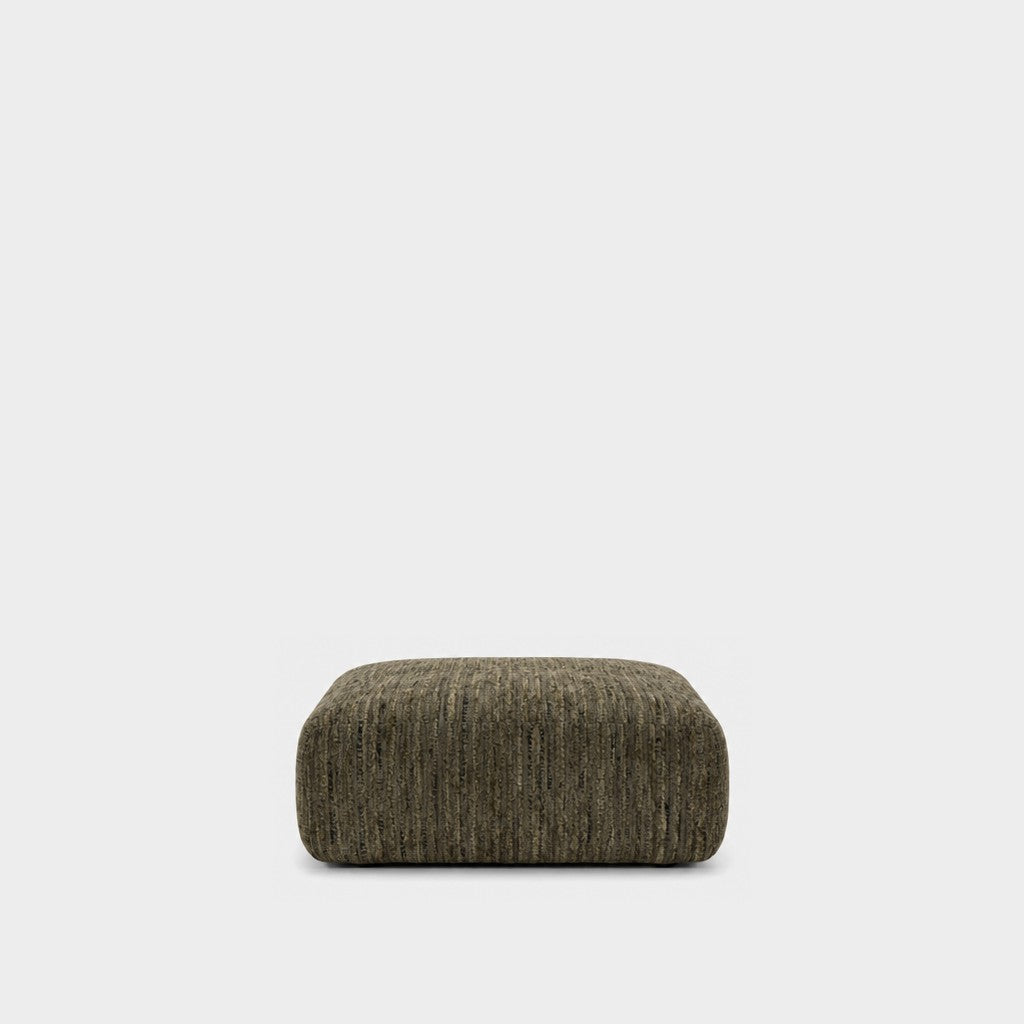 Petra footstool ottoman in Petra Wood 8066, olive brown chenille