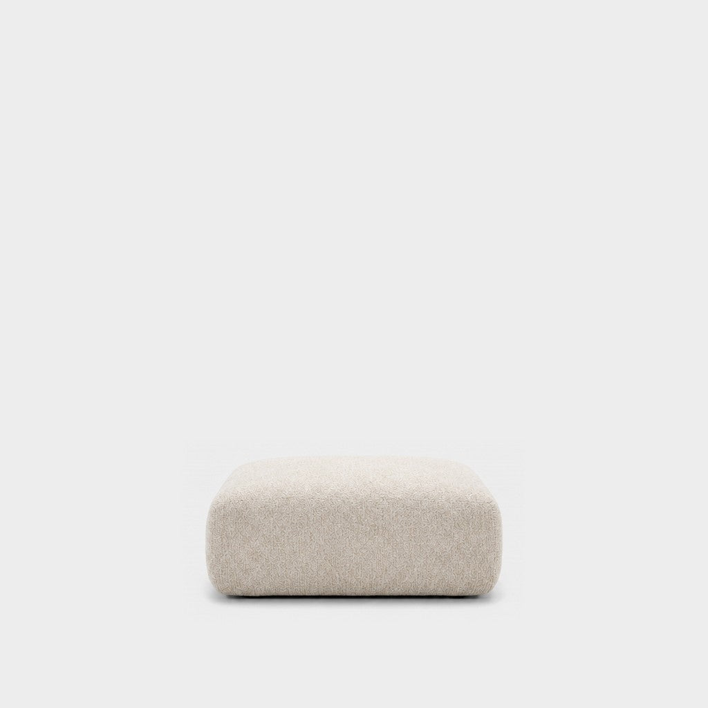 Petra footstool ottoman in Vista Cream 81H1, cream boucle