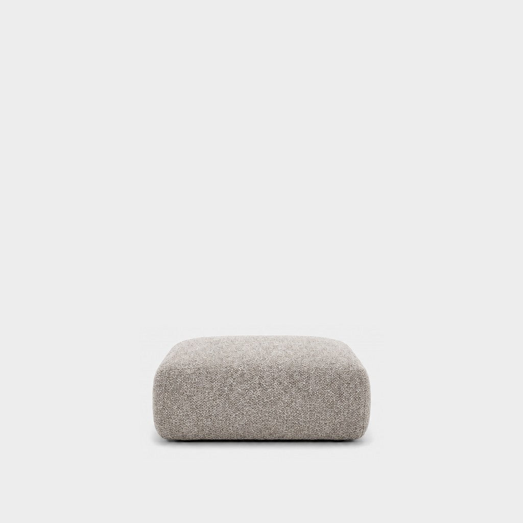 Petra footstool ottoman in Vista Oat 81H5, oatmeal boucle