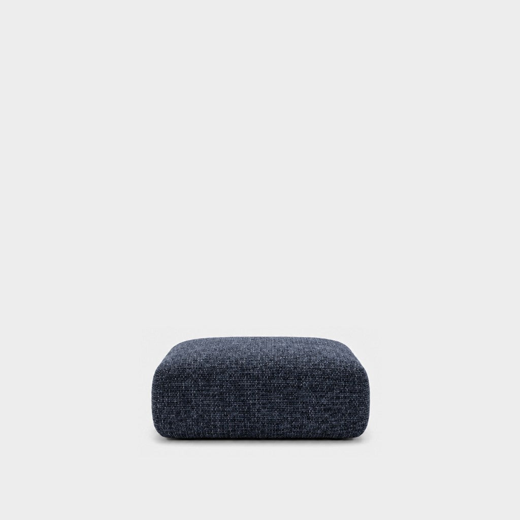 Petra footstool ottoman in Wandy Indigo 8081, navy blue chenille