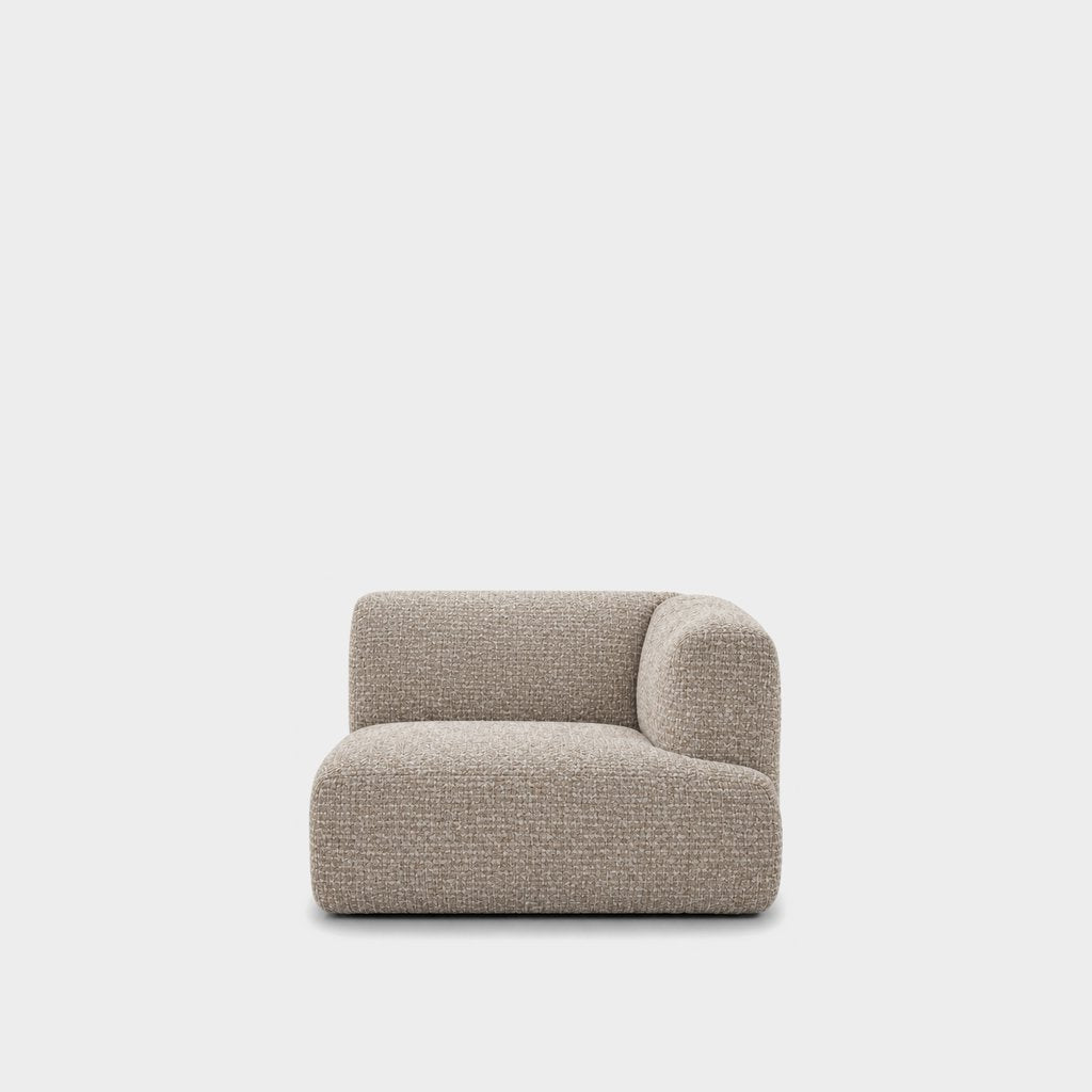 Petra one-arm seat module with right arm in 2738 Beige 7F61, beige chenille