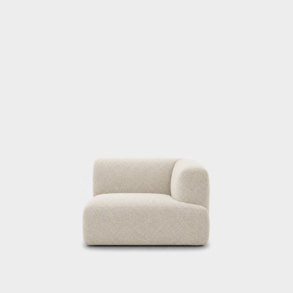 Petra one-arm seat module with right arm in Vista Cream 81H1, cream boucle