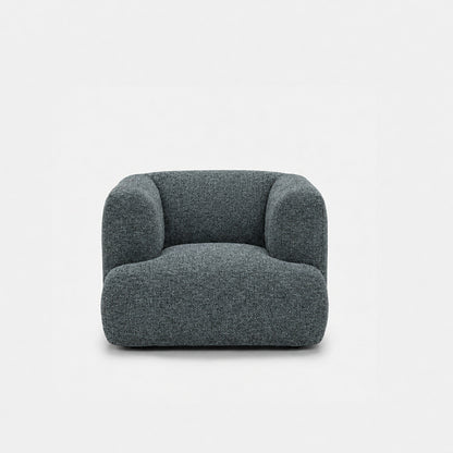 Petra single seater fabric sofa in 2738 Sea 7F63, teal grey chenille