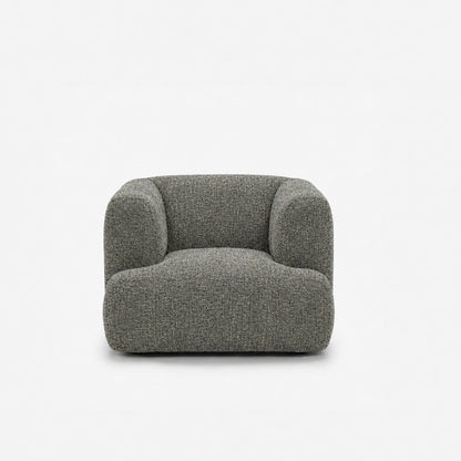 Petra single seater fabric sofa in A3609 Silver Pine 7F43, sage green chenille