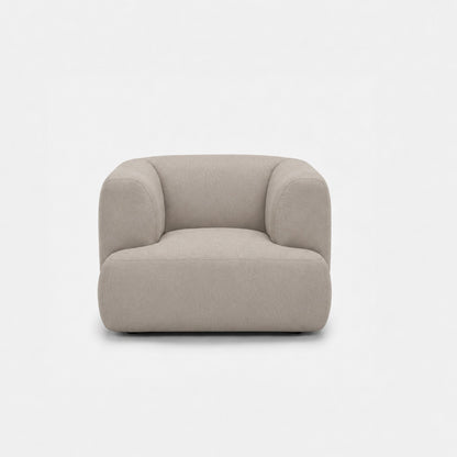 Petra single seater sofa in Blake Beige 7211, beige PU vegan leather