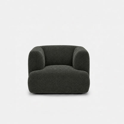 Petra single seater fabric sofa in Cheers Ivy 7A02, dark green chenille
