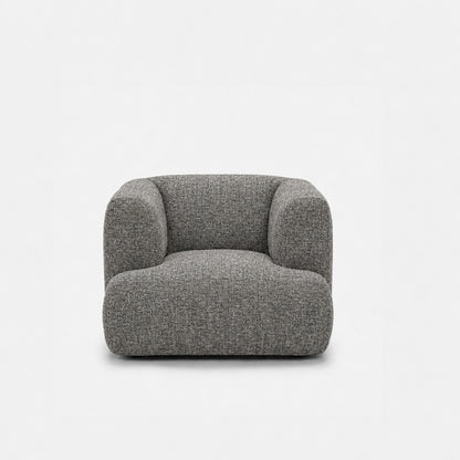 Petra single seater fabric sofa in Field Slate 8212, slate grey linen