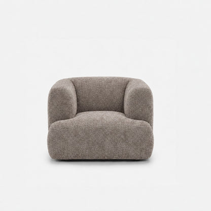 Petra single seater fabric sofa in Judy Nickle 7A7D, grey chenille