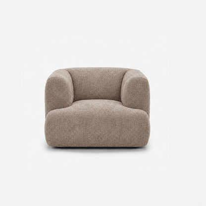 Petra single seater fabric sofa in Judy Sand 7A74, sand beige chenille
