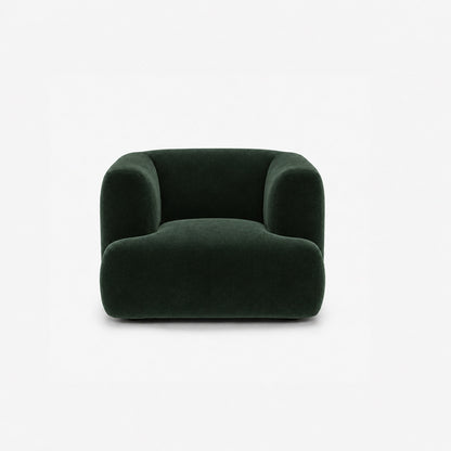 Petra single seater fabric sofa in Meg Forest Green 6D6W, forest green velvet