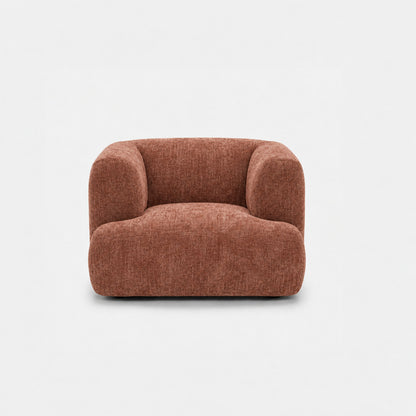 Petra single seater fabric sofa in Petra Rosey 8061, dusty rose pink chenille