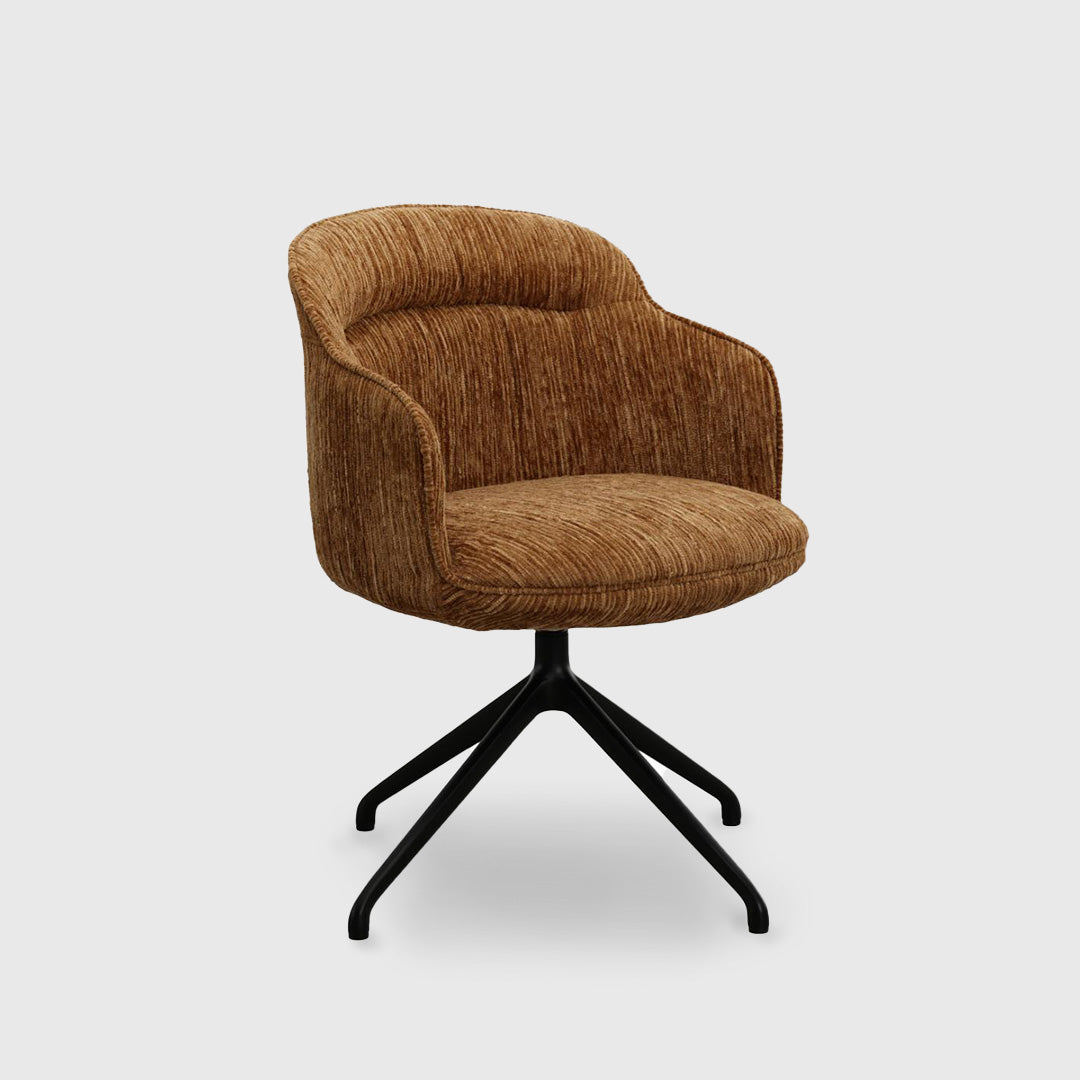 Lumen Textured Velvet Swivel Chair
