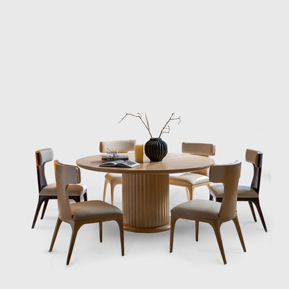 Eira White Oak Round Table Set