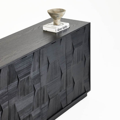 Black Brushed Pine Sideboard