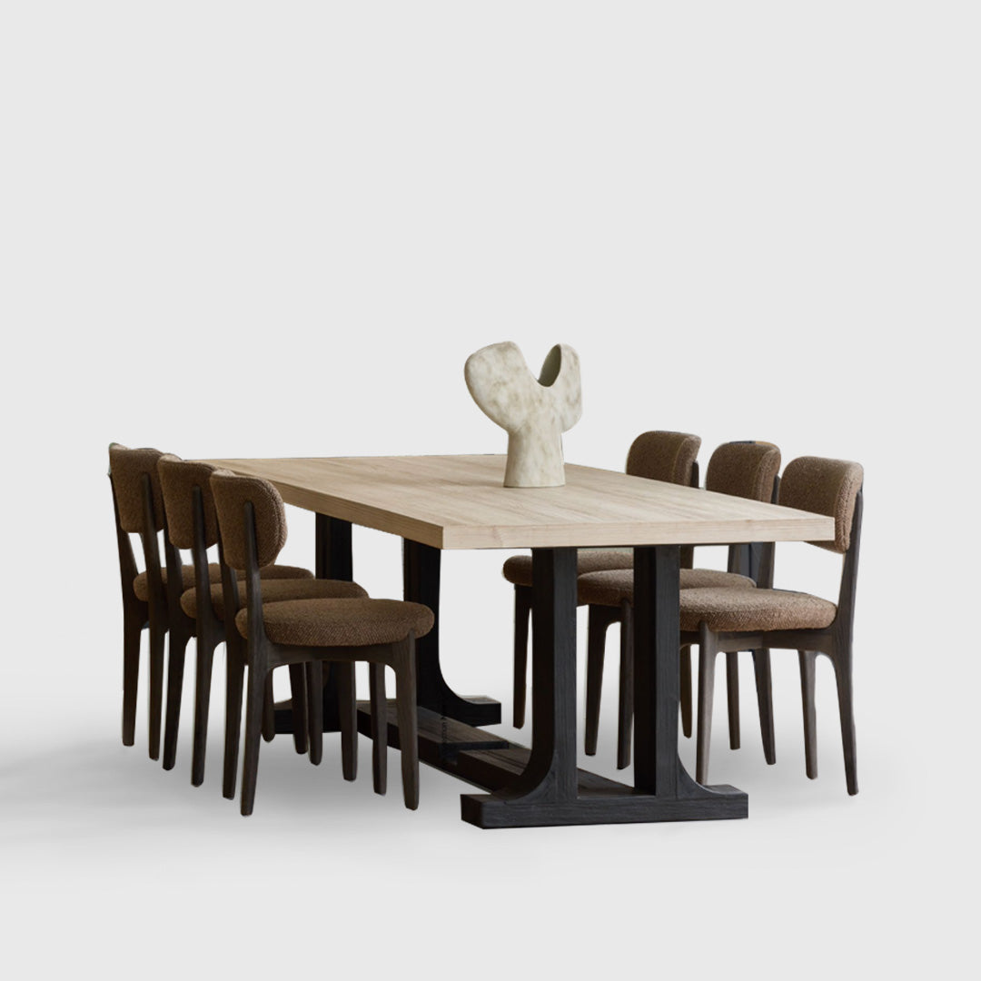 Ragnar Pine Wood Antique Dining Table